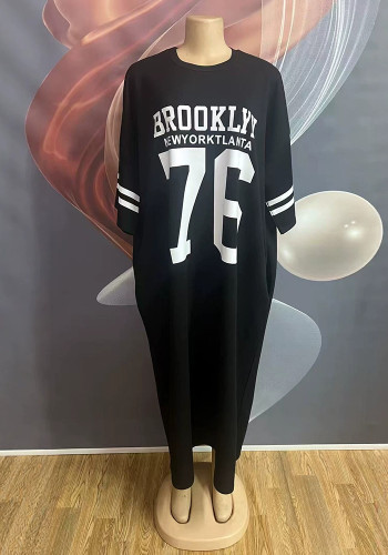 Plus Size Women Short Sleeve Summer Half Sleeve Dress