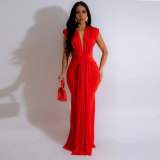 Women Sexy V Neck Sexy Maxi Dress