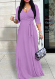 Women V Neck Maxi Dress