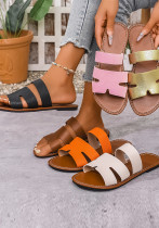 Plus Size Women Summer Round Toe Flat Slippers Plus Size Women Summer Round Toe Flat Slippers