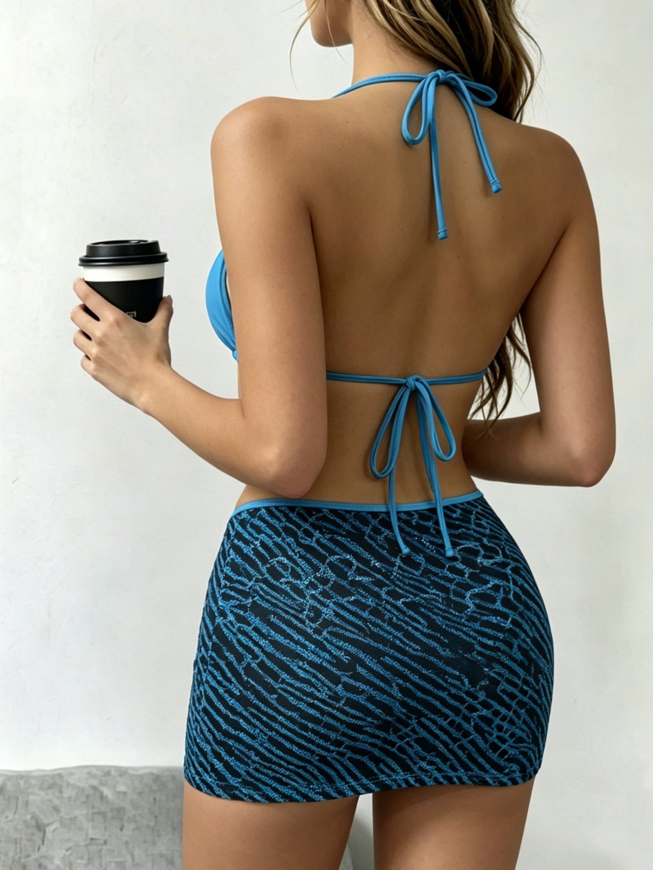 Three-Piece Bikini Swimsuit for Beach Holidays