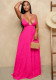 Women Sexy Halter Neck Summer Cut Out Maxi Dress