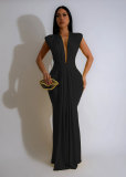Women Sexy V Neck Sexy Maxi Dress