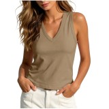 Women Sexy American Cami T-Shirt Top