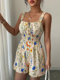Women Floral Cami Print Summer Holidays Casual Jumpsuit
