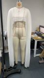 Women Party Sexy See-Through Mesh Sleeveless Shawl Halter Neck Backless Ruffle Long Cover Up