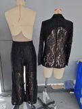 Women Spring Summer Casual Lace Blazer