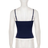 Women Sexy Cami Top V Neck Backless Knit Top