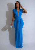 Women Sexy V Neck Sexy Maxi Dress