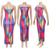 Women Summer Elegant Print Sleeveless Maxi Dress