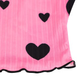 Women Summer Sexy Backless Heart Print Cami Top and Shorts Loungewear Two Piece