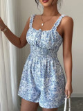 Women Floral Cami Print Summer Holidays Casual Jumpsuit