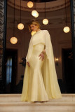 Women Party Sexy See-Through Mesh Sleeveless Shawl Halter Neck Backless Ruffle Long Cover Up