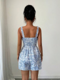 Women Floral Cami Print Summer Holidays Casual Jumpsuit