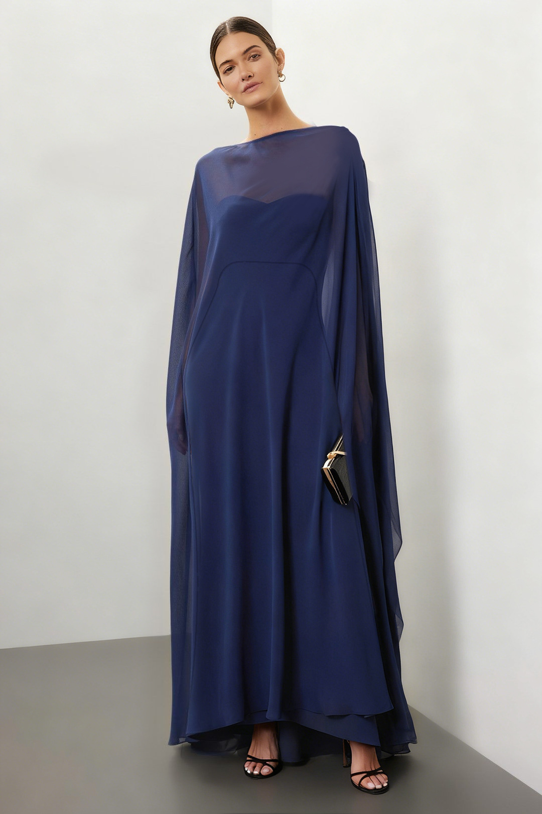 See-Through Mesh Sleeveless Halter Ruffle Maxi Cover-Up