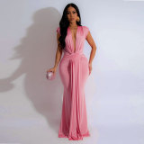 Women Sexy V Neck Sexy Maxi Dress