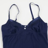 Women Sexy Cami Top V Neck Backless Knit Top