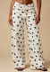 Women Polka Dot Casual Non-Stretch Denim Long Pants