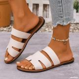 Plus Size Women Summer Round Toe Flat Slippers