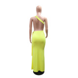 Women One Shoulder Bodycon Dress