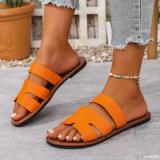 Plus Size Women Summer Round Toe Flat Slippers