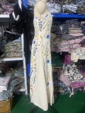 Women Summer Print Sexy Off Shoulder Strap Dress