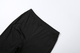 Women Summer Casual Solid Color Round Neck Slim Fit Top & Pants Set