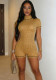 Women Summer Polka Dot Printed High-Waist Tight Fitting Low Back Jumpsuit