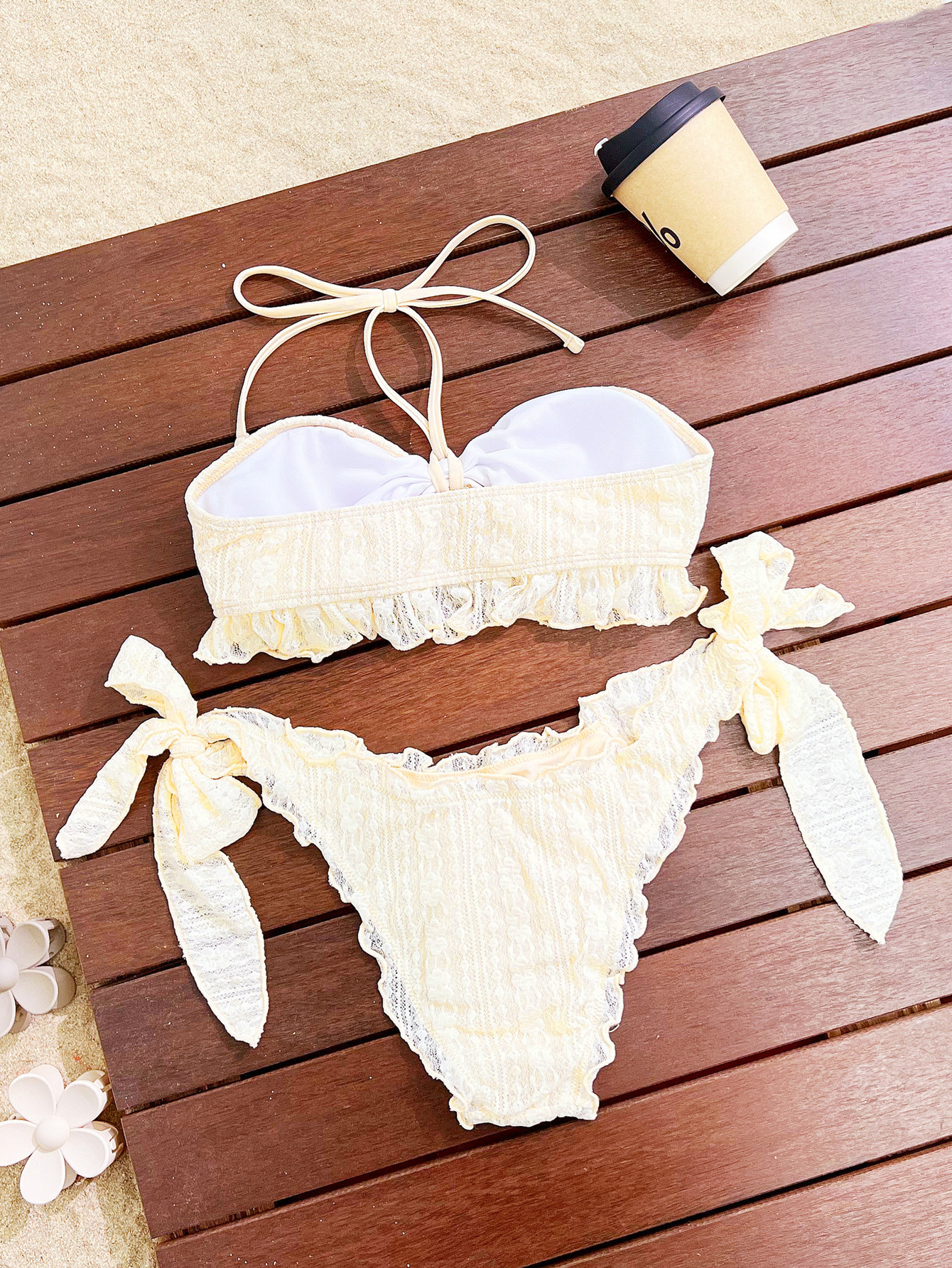 Halter Strapless Low Back Two-Piece Bikini Swimsuit