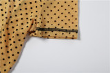 Women Summer Polka Dot Printed High-Waist Tight Fitting Low Back Jumpsuit