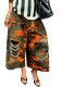 Women Casual Camouflage Ripped Loose Wide-Leg Denim Pants