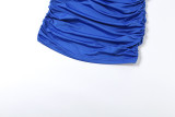 Women Summer Low Cut Halter Neck Low Back Bodycon Dress