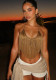 Women Summer Low Cut Halter Neck Tank Top with Tassel Patchwork