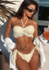 Women Low Back Strapless Halter Neck Two Pieces Bikini Swimwear