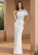Women Slash Shoulder Backless Sexy Bodycon Dress