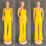 Plus Size African Women Off-Shoulder Casual Wide Leg Jumpsuit