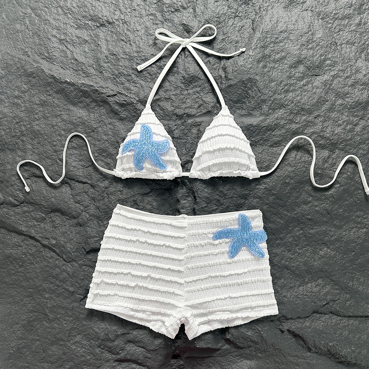 Star Print Two-Piece Swimsuit for Beach Holidays