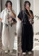Women Stand Collar Short Sleeve Top and Wide Leg Pants Two Pieces