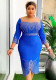 African Women Half-Sleeve Beaded Dress