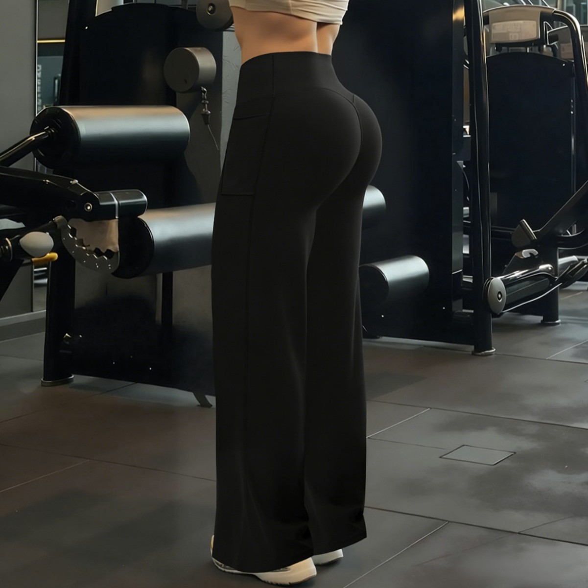 Stretchy Bell Bottom Pants for Fitness & Yoga