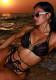 Women Spaghetti Strap Bikini Swimwear Metal Cover Up Four-Piece