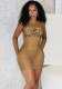 Women Printed Mesh See-Through Sexy Long Sleeve Bodycon Dress