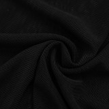 Women's Sexy Mesh See-Through Lace-Up Slim Waist Slim Fit Jumpsuit