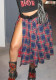 Women's Punk Patchwork Colorblock Plaid Split Skirt