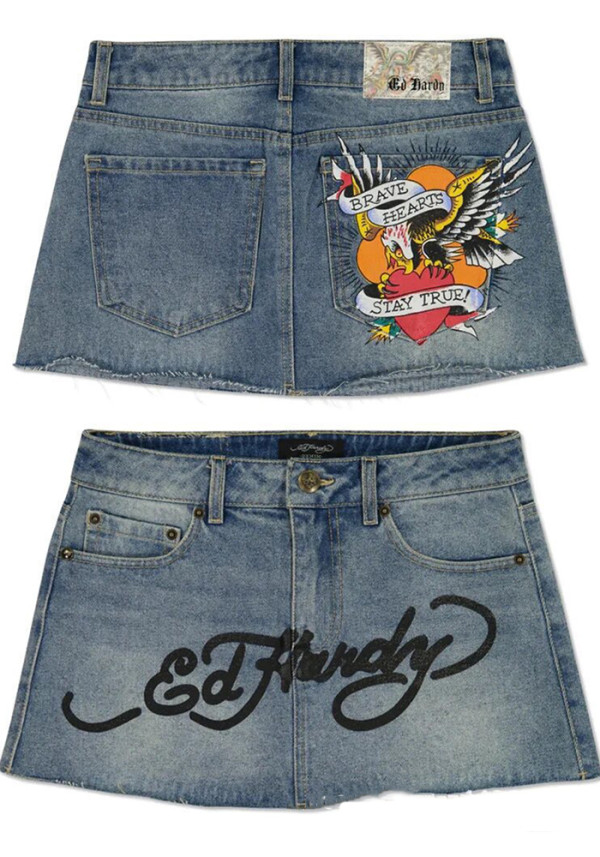 Summer Women's High-Waist Y2K Slim Fit Denim Bodycon Mini Skirt