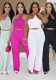Women's Solid Camisole Top & Pants Two-Piece Set