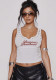 Y2K Women's Beaded Cutout Slim Fit Sleeveless Slim Waist Camisole Top