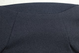 Women's Elegant Solid Round Neck Long Sleeve A-Line Mini Dress
