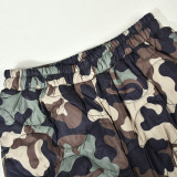 Women's Casual Camouflage Elastic Waist Pants