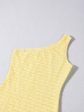 Women's Chic Elegant Slash Shoulder Split Slim Fit Dress